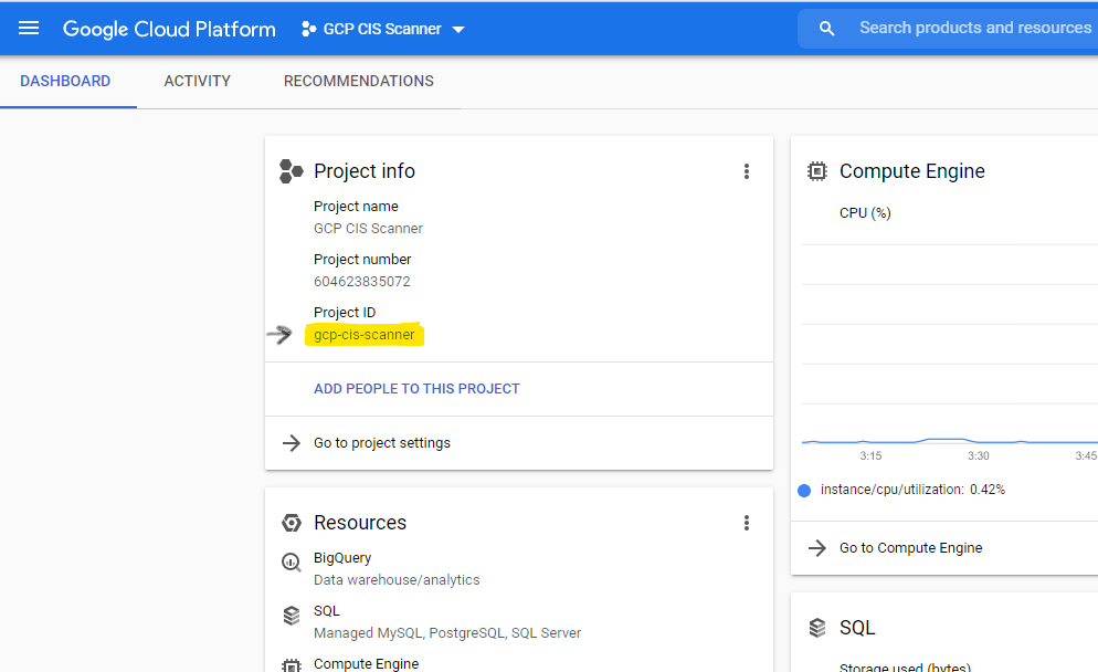Connect to Google Cloud Platform Control Map